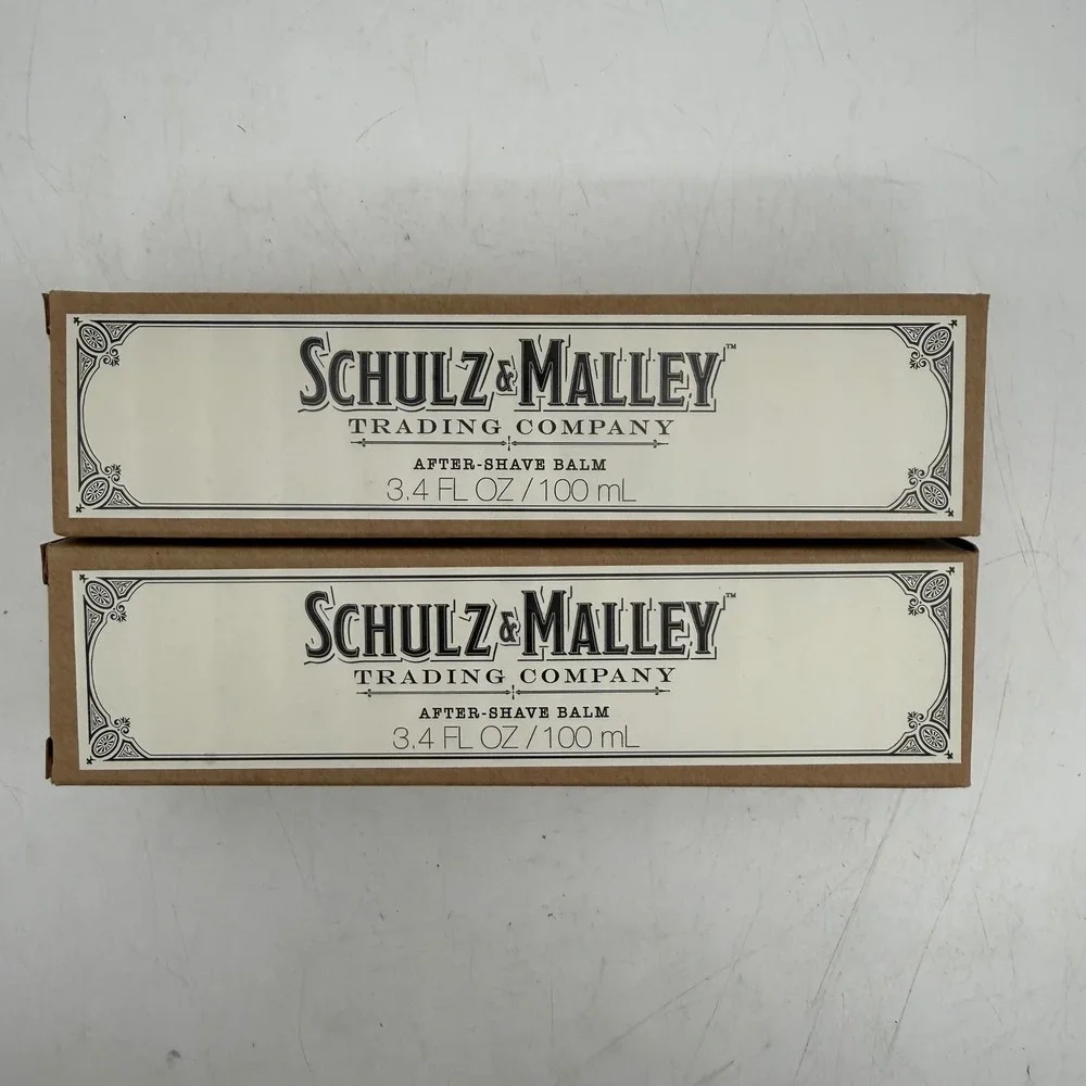 Schulz & Malley After-Shave Balm Lot of 2 3.4oz Gold Box Menthol Aloe New Rare